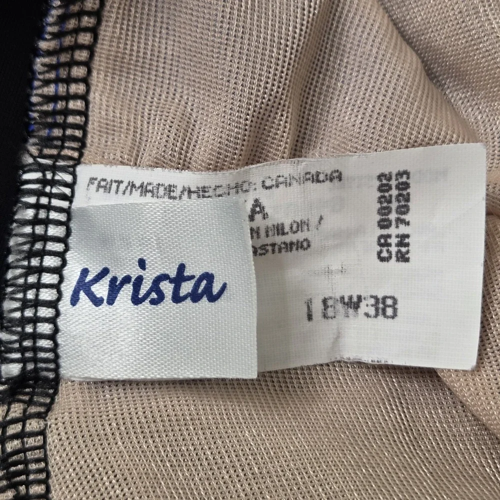 Vintage 90s Krista Womens Plus 18W Tummy Control Sears Swimsuit‎ Blue Zip NWT